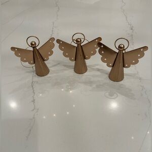 Kirklands Bronze Angel Ornaments - Set of 3